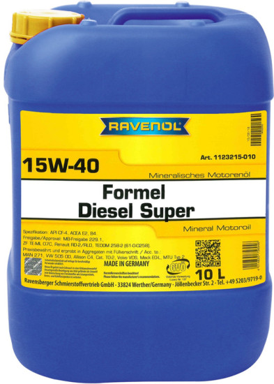 Моторное масло RAVENOL Formel Diesel Super 15W-40