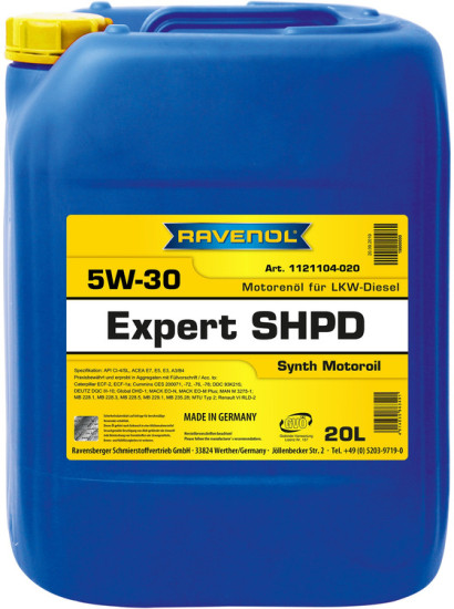 Моторное масло RAVENOL Expert SHPD 5W-30
