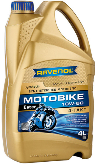 Моторное масло RAVENOL Motobike 4-T Ester 10W-60