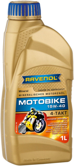 Моторное масло RAVENOL Motobike 4-T Mineral 15W-40