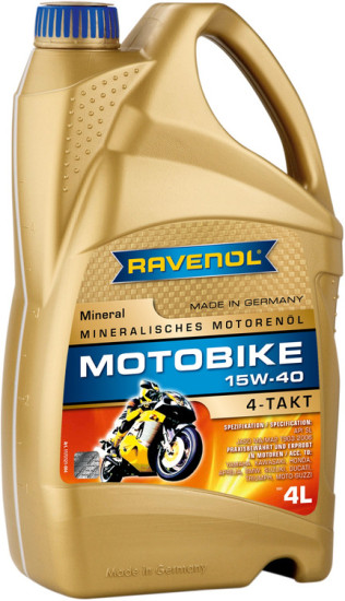 Моторное масло RAVENOL Motobike 4-T Mineral 15W-40