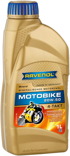 Моторное масло RAVENOL Motobike 4-T Mineral 20W-50