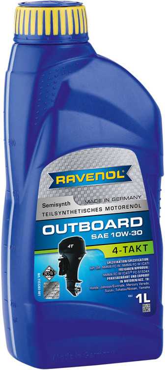 Моторное масло для 4-T лодочных моторов RAVENOL Outboardoel 4T 10W-30 | Ravenol