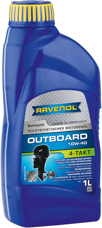 Моторное масло для 4-T лодочных моторов RAVENOL Outboardoel 4T 10W-40 | Ravenol