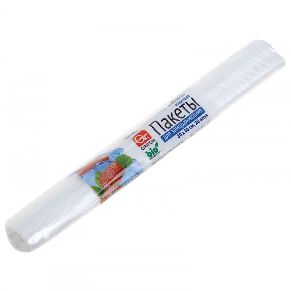 Пакеты для заморозки (6 л, 18 мкм), 20 шт | Grifon