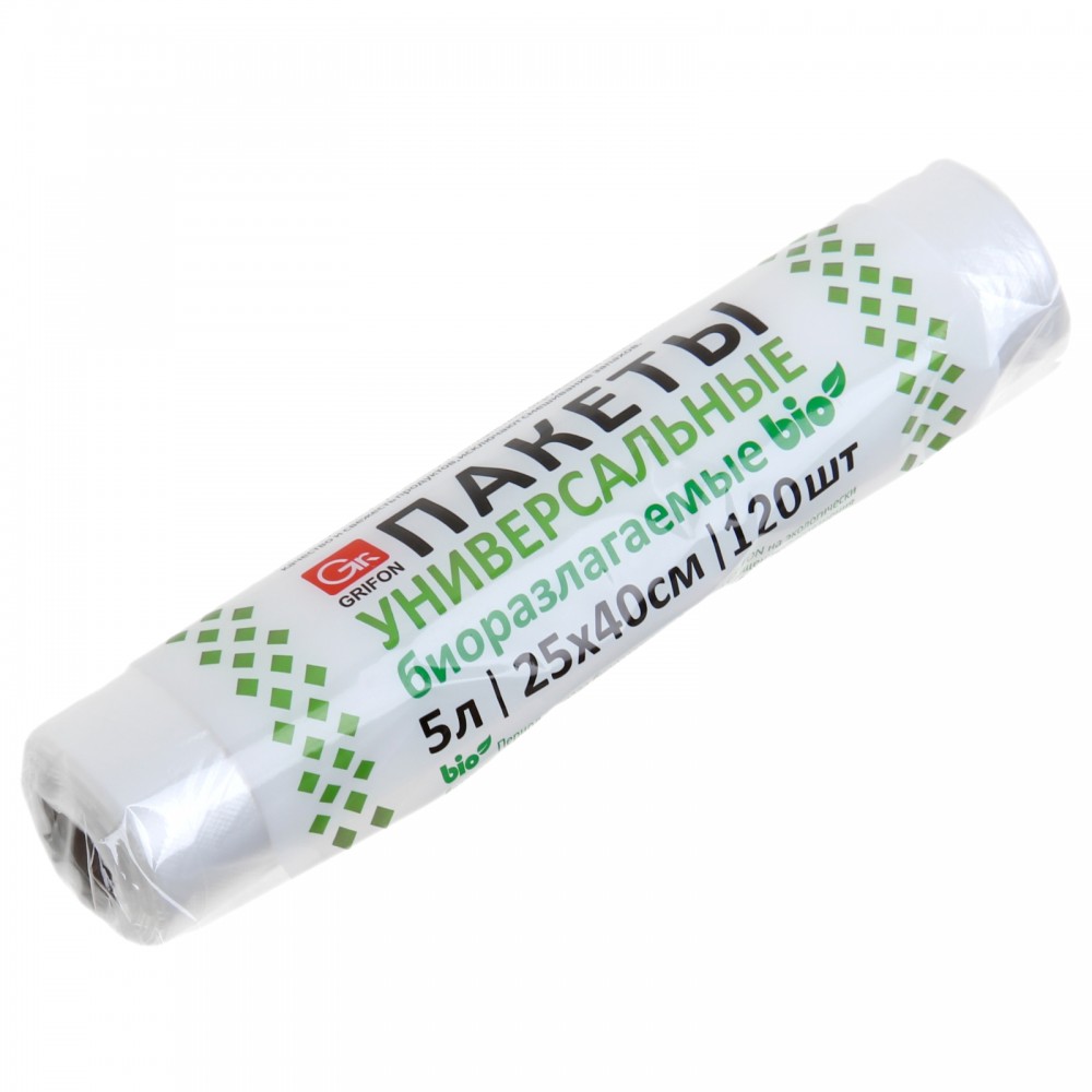 Пакеты универсальные (5 л, 8 мкм), 120 шт | Grifon