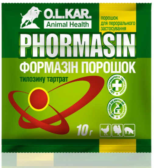 Антибактериальное средство для животных и птиц «Phormasin. Формазин порошок»