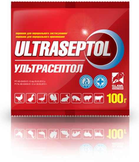 Порошок от диареи животных и птиц «Ultraseptol. Ультрасептол»