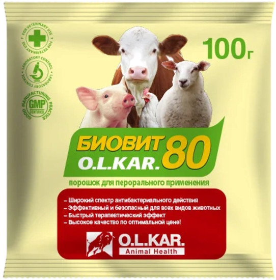 Комплексный препарат для животных «Биовит 80»