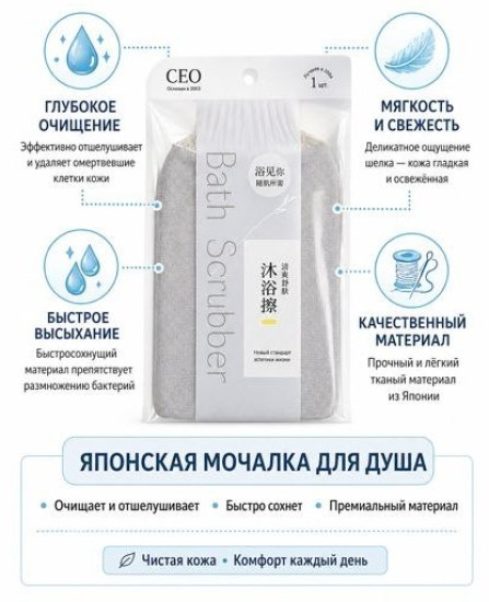 Мочалка пилинг варежка