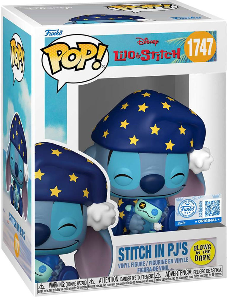 Disney Lilo & Stitch Stitch in PJs (GW) Ss (Exc) (1747) | Funko Pop!
