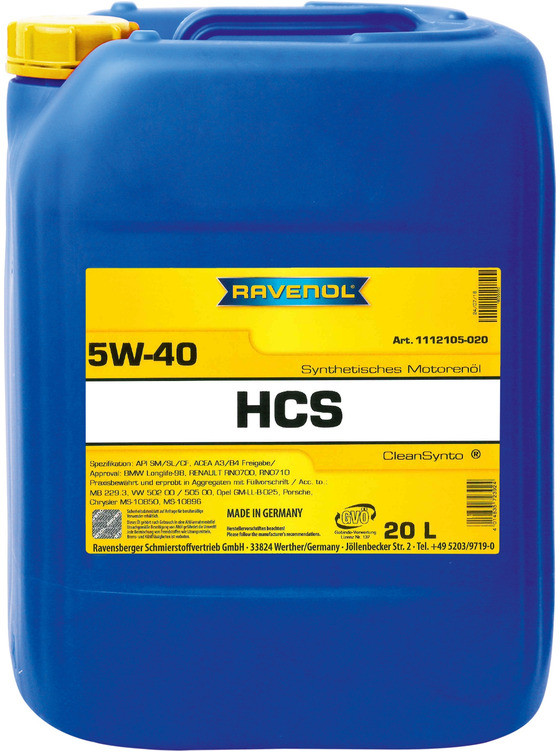 Моторное масло RAVENOL HCS 5W-40 | Ravenol