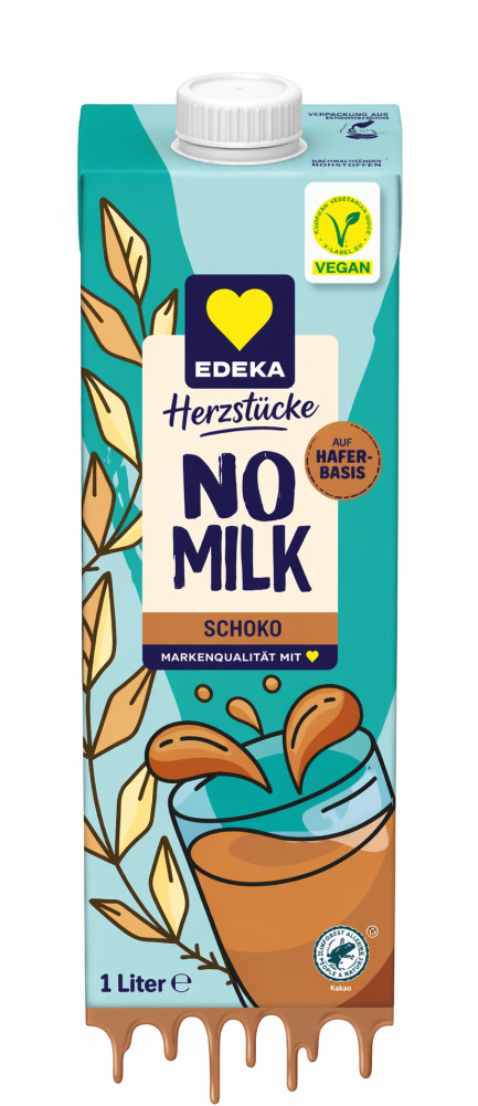 Овсяный напиток Herzstücke с шоколадом 1 л | Edeka