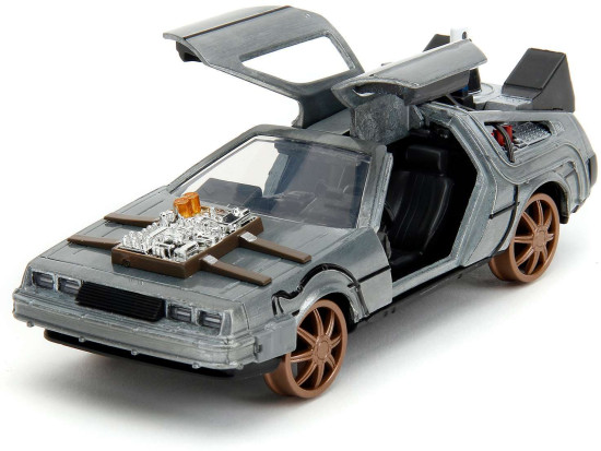 Модель машинки Hollywood Rides Назад в будущее Time Machine Railroad wheels