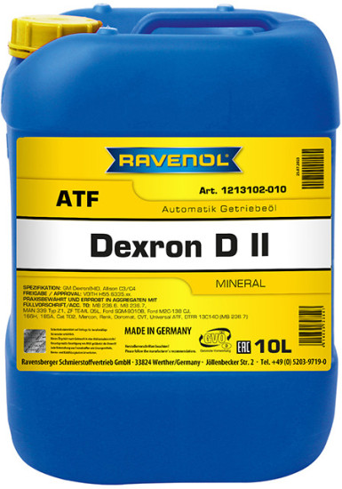 Масло АКПП RAVENOL ATF Dexron D II