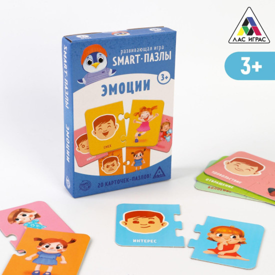 Настольная игра пазлы. Эмоции, 20 карточек, 3+