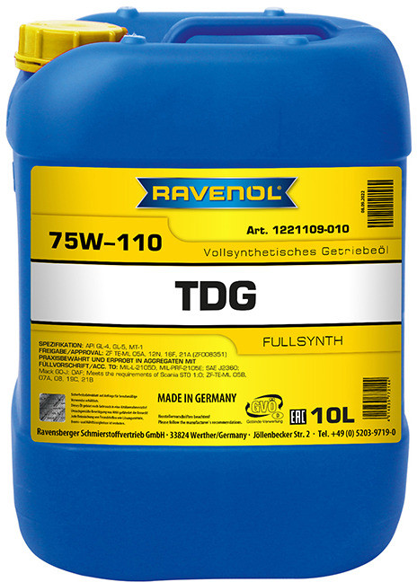 Трансмиссионное масло RAVENOL TDG 75W-110 | Ravenol