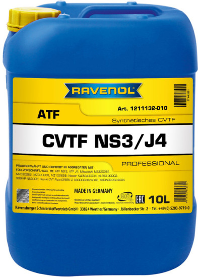 Масло АКПП RAVENOL CVTF NS3/J4 Fluid