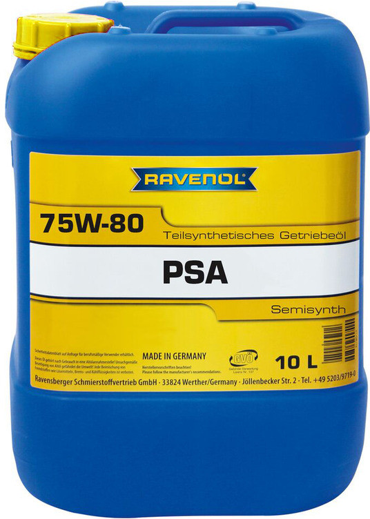 Трансмиссионное масло RAVENOL PSA 75W-80 | Ravenol