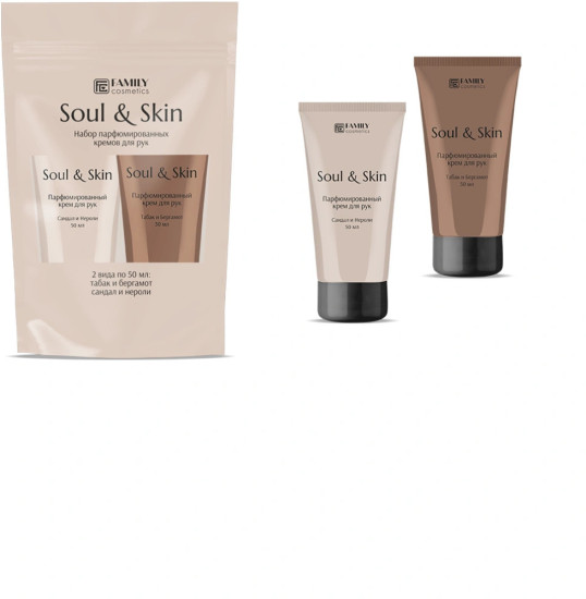 Набор парфюмированных кремов для рук Soul&Skin, 50мл+50мл