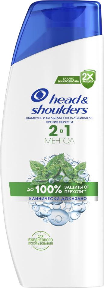 Шампунь и бальзам-ополаскиватель против перхоти 2в1 «Ментол» | Head & Shoulders