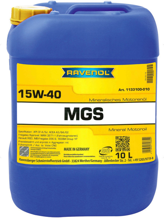 Моторное масло RAVENOL MGS 15W-40 | Ravenol