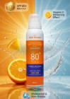 Солнцезащитный крем-спрей для лица и тела SPF 80+ с витамином C, 180 мл