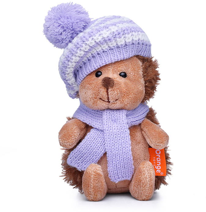 Мягкая игрушка «Ежинка Life Колючка: в сиреневом берете в полоску 15» | Orange Toys