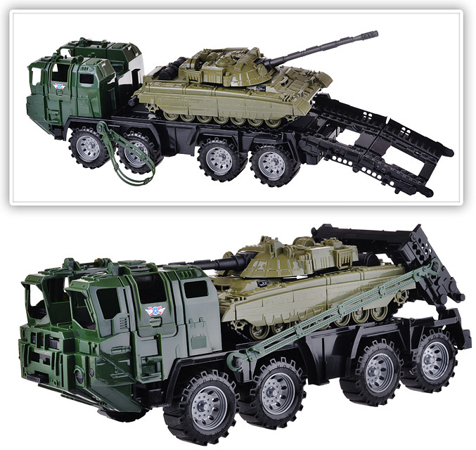 Игрушечная машина Военный тягач «Щит» с танком | Нордпласт