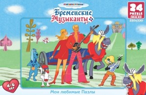 Пазл «Бременские музыканты» 24 элемента | Мои любимые пазлы