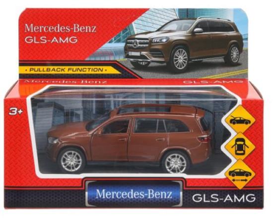 Игрушечная машина Mercedes-Benz gls class amg двери багажник бронзовый
