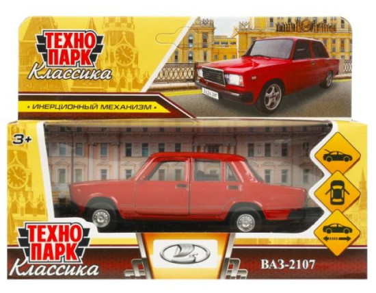 Игрушечная машина Ваз-2107 длина двери багаж вишневый