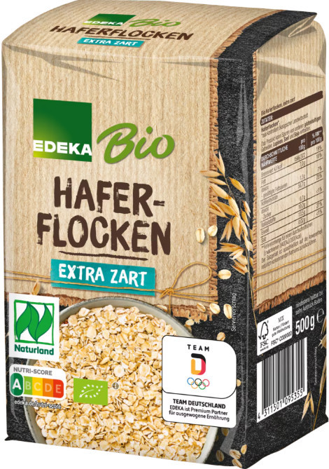 Органические овсяные хлопья нежные 500 г bio | Edeka