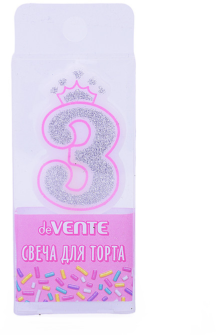 Свеча-цифра 3 «принцесса» | deVENTE