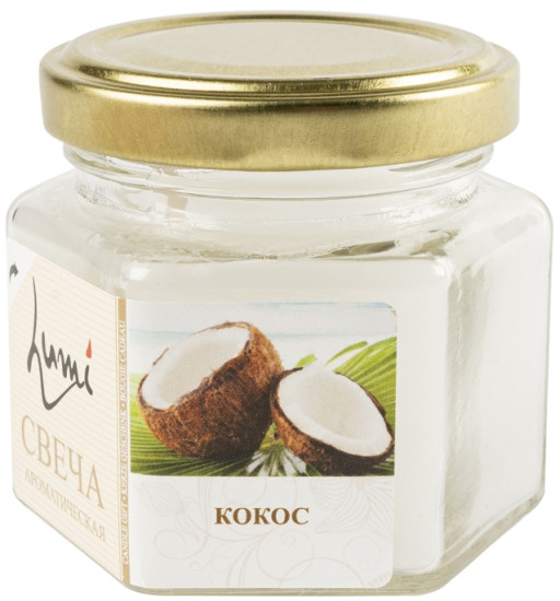 Свеча-цифра 1 «Кокос»