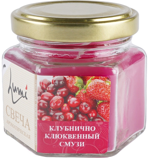 Свеча-цифра 1 «Клубнично-Клюквенный Смузи»