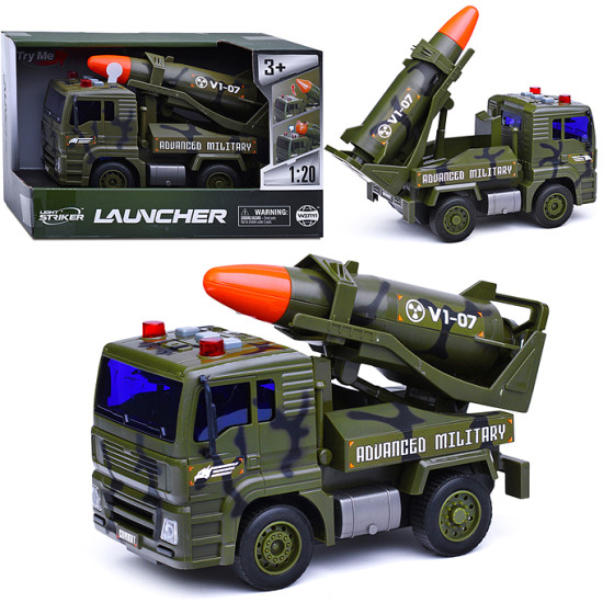 Игрушечный транспорт «Военная техника V1-07 c ракетной установкой»