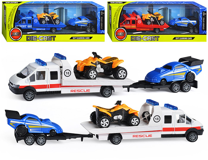 Игрушечная машинка Набор "Эвакуатор" с транспортом