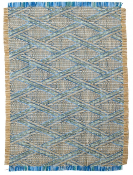 Сервировочная салфетка плетеная ETHNOSTYLE, голубая 40х35 см | Domenik