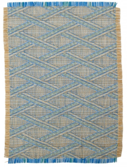 Сервировочная салфетка плетеная ETHNOSTYLE, голубая 40х35 см