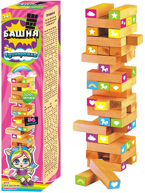 Настольная игра Дженга «Единорожка» | Гелий