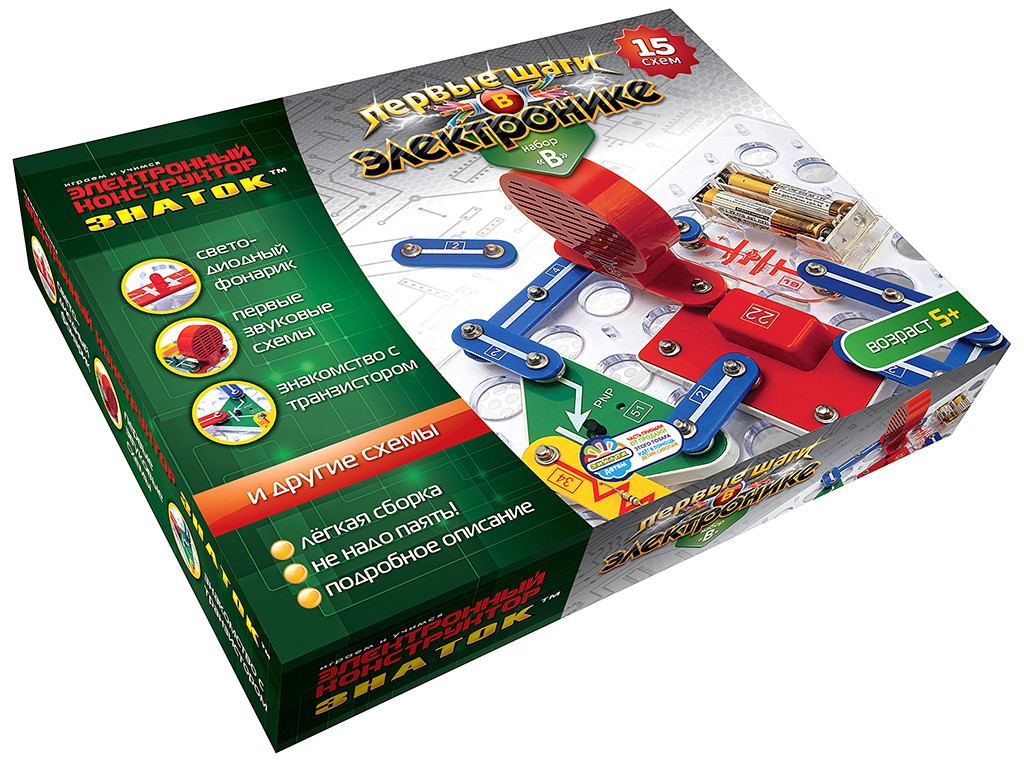 Электронный конструктор «Первые шаги в электронике», 15 схем | Электронные конструкторы | Знаток