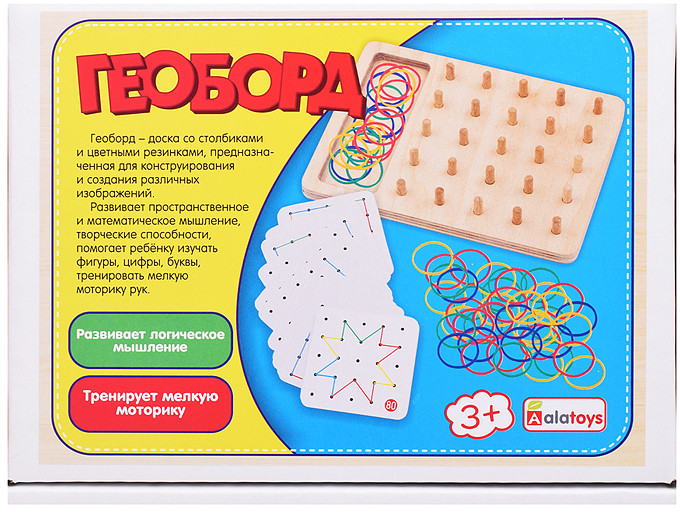 Развивающая игрушка Геоборд | Alatoys