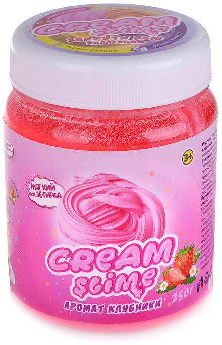 Слайм Игрушка Cream- с ароматом клубники 250 г | Slime