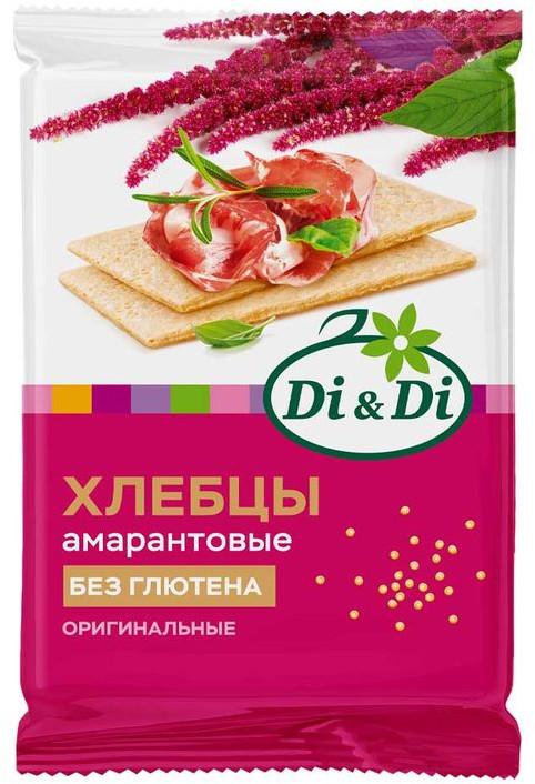 Хлебцы амарантовые без глютена классические , 100 г | Di&Di