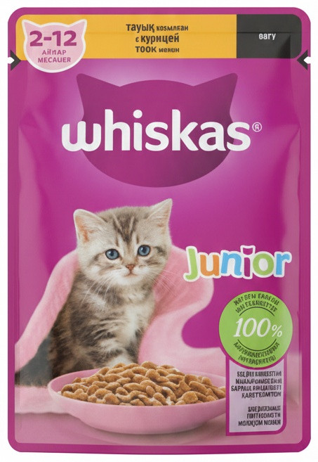 Корм влажный для котят «Рагу с курицей» | Junior | Whiskas