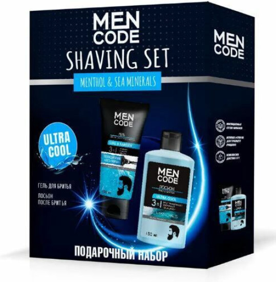 Men Code набор, гель для ультраточного бритья Like A Barber + лосьон после бритья