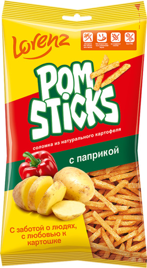 Чипсы картофельные соломкой с паприкой