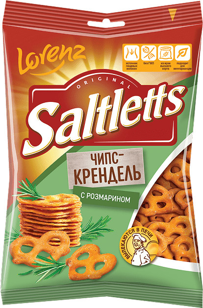 Чипс-крендели c розмарином | Saltletts | Lorenz