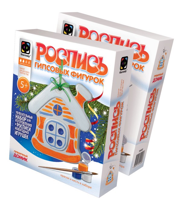 Набор для росписи гипсовых фигурок «Пряничный домик» | Роспись гипсовых фигурок | Фантазер
